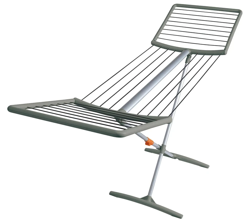 JUWEL Fashiondry 40809 Clothes Airer with Washing Line Drying Length 18 m Aluminium Finish, Obsidian Grey, Normal