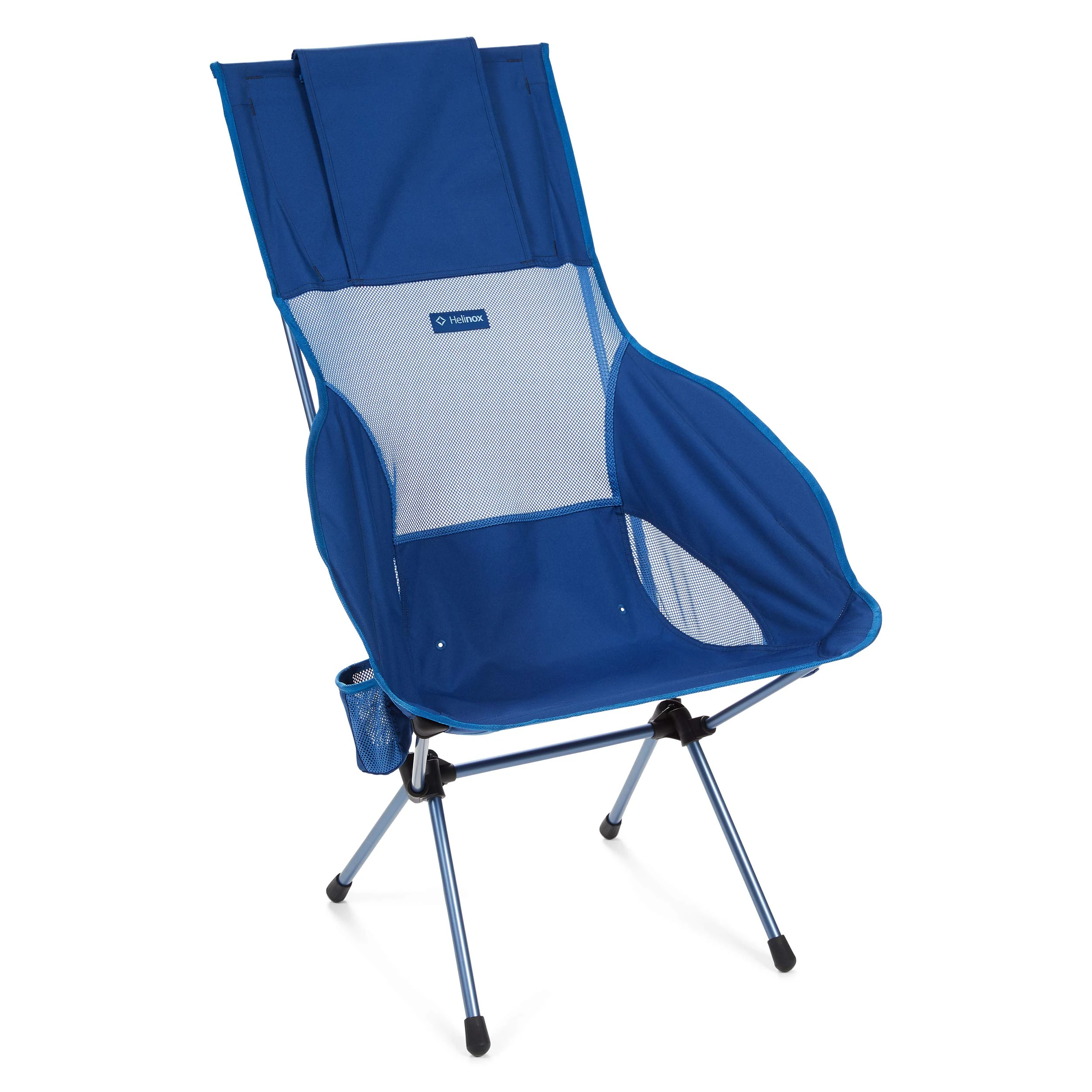 Helinox Savanna High-Back Collapsible Camp Chair, Blue Block