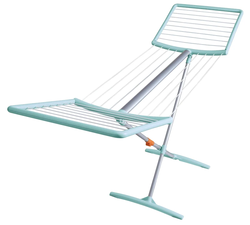 JUWEL Fashiondry 40808 Clothes Airer with Washing Lines, Drying Length 18 m, Mint Colour, Aluminium Finish, Normal