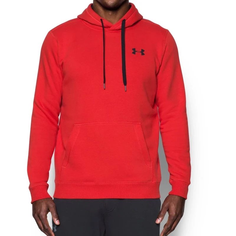 Under Armour Mens Rival Cotton Blend Hoody - Red - XXL