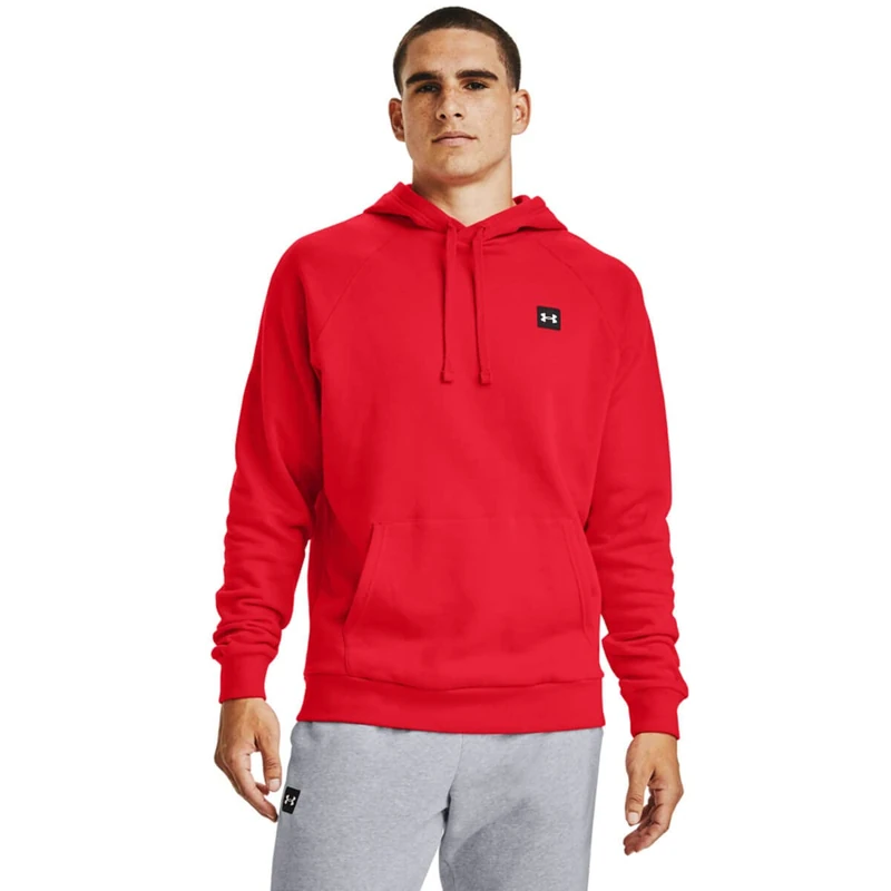 Under Armour Mens 2023 Rival Cotton Blend Hoody - Red - S