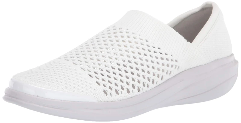 LifeStride Women's Charlie Slip-ons Loafer, White, 6 UK