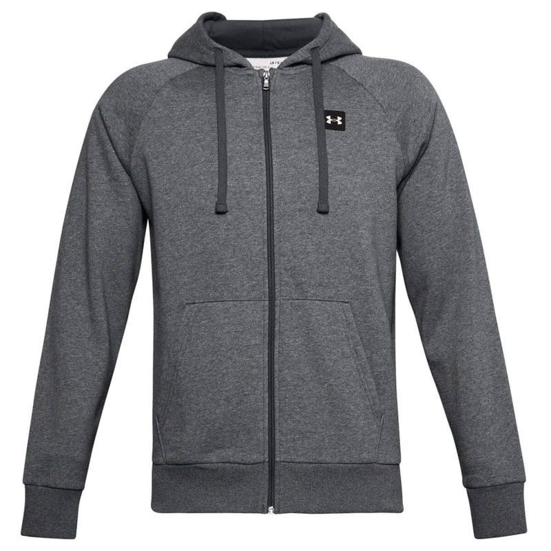Under Armour Mens Rival Fleece Hoody - Pitch Grey/Light Heather - XXXL