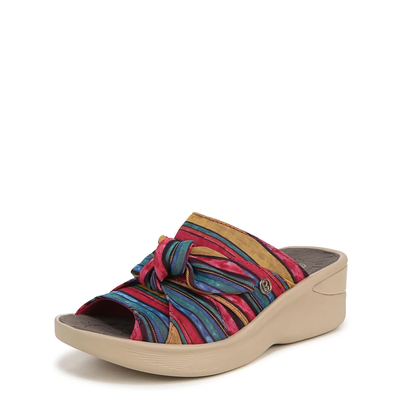 LifeStride BZees Women's Smile Wedge Sandal, Raspberry, 8 UK