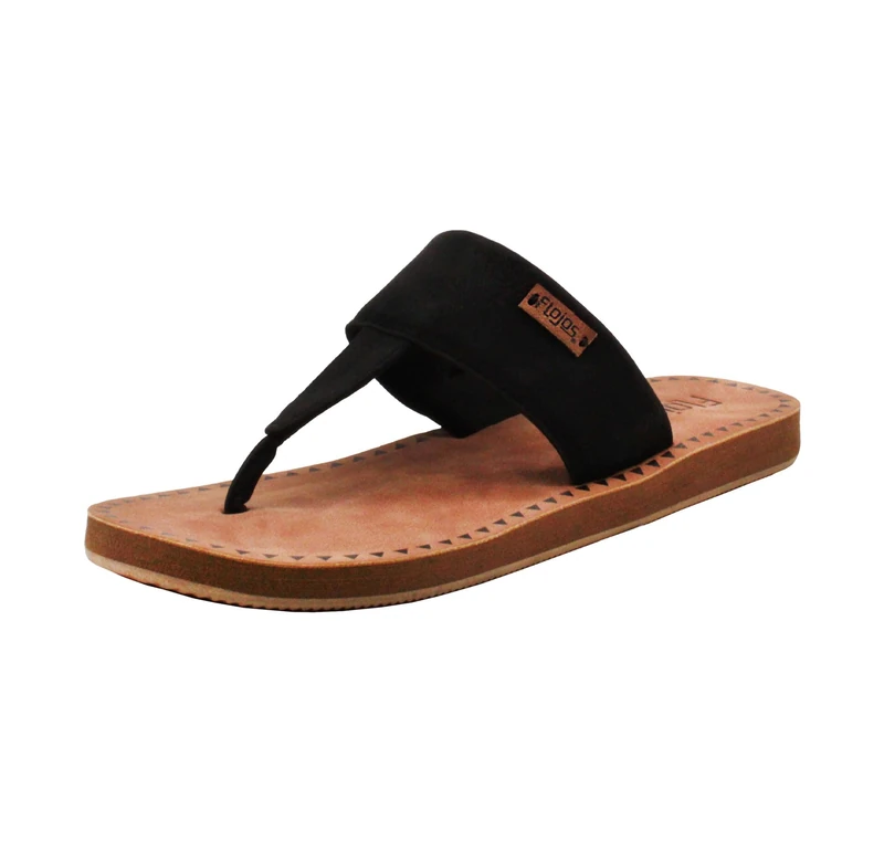 Flojos Women's Grace Flip-Flop, Black/Tan, 4 UK - Image 1