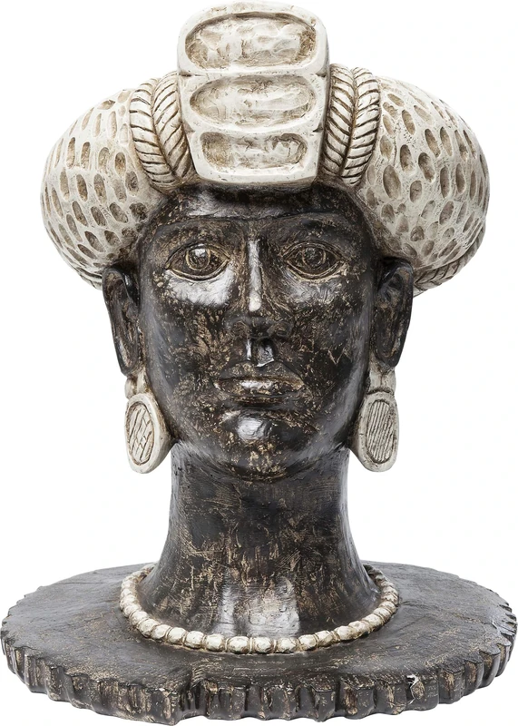 Kare Decorative Object African Queen 50 cm, Black/White, 50x33x40