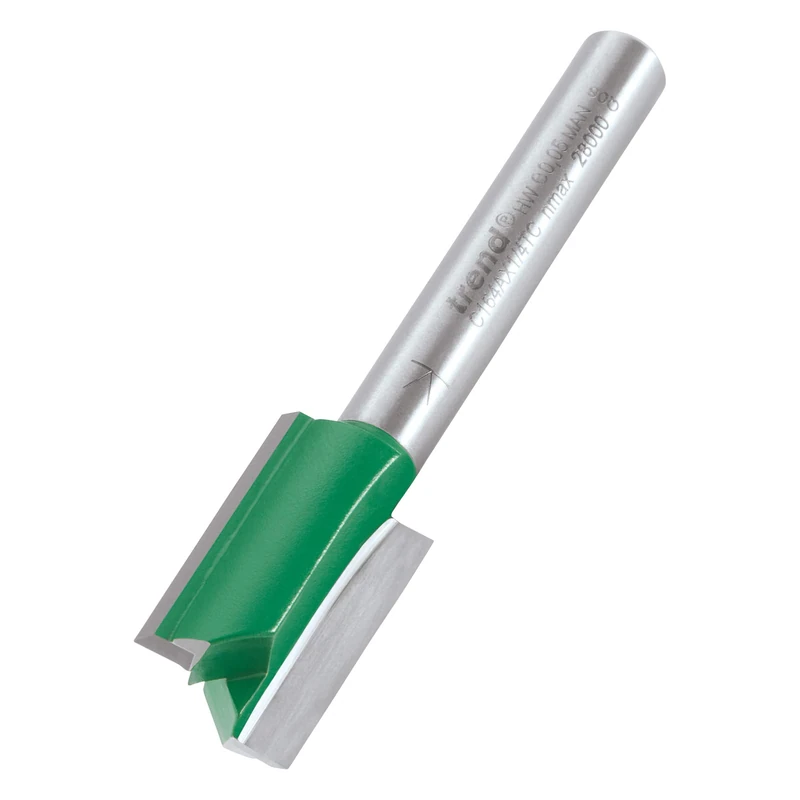 Trend Straight Two Flute Router Cutter, 1/4 Inch Shank, 13mm x 20mm