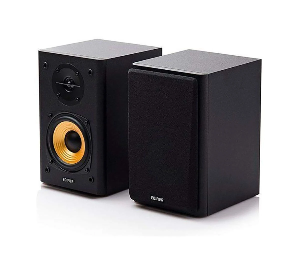 Edifier R1000T4 Active 2.0 Powered Bookshelf Speaker System For TV, PC, Laptop, Computer - 24W Total Power Output - 4" Bass Driver - Black