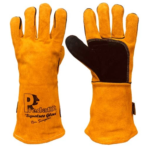 Heavy Duty Wood Burning Stove Gloves Fireplace Heat Resistant Gauntlets Welding