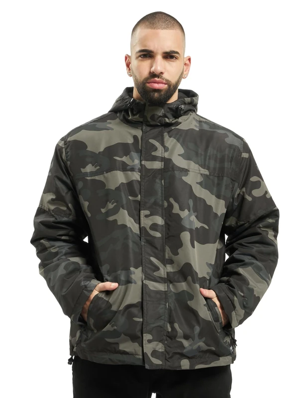 Brandit Frontzip Windbreaker, color: darkcamo, size: XXL