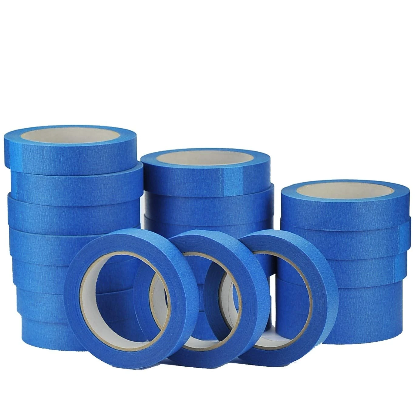 Blue Painters Clean Peel Masking Tape 25mm x 50M UV-Resistant Long Lasting for Indoor/Outdoor - (6 Rolls)