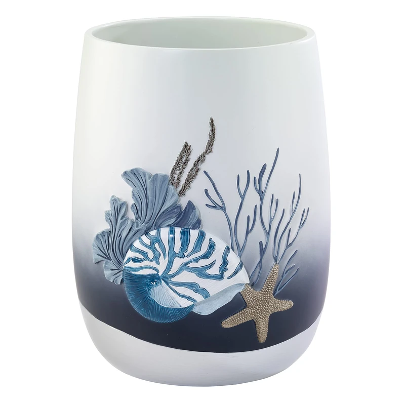 Avanti Linens Unisex's Blue Lagoon Collection, Multi, Decorative Wastebasket - Image 1