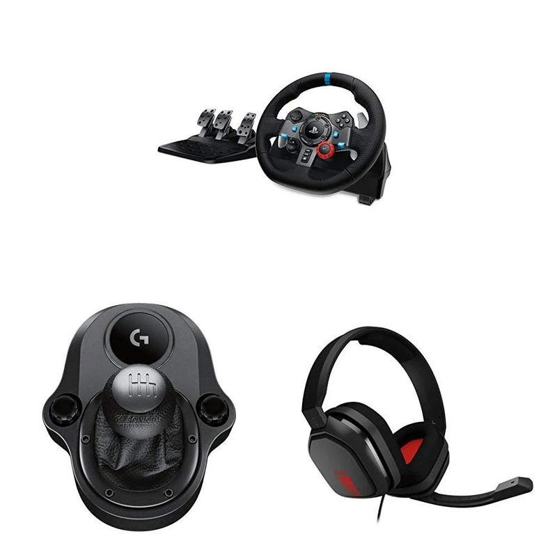 Logitech G29 Racing Wheel, Shifter, and Astro A10 Headset Bundle