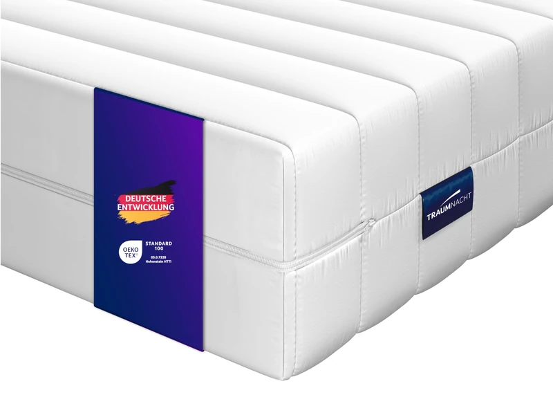 Traumnacht Basic XXL Pocket Spring Mattress Hardness 3 (H3) 80 x 200 cm White