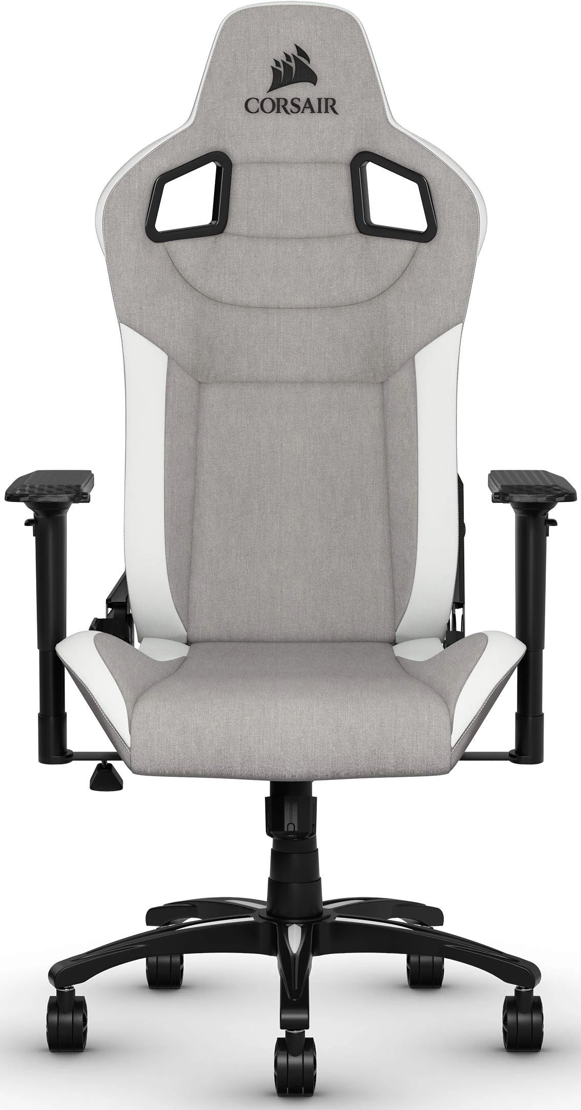 Corsair T3 RUSH, Fabric Gaming Chair, Grey/White