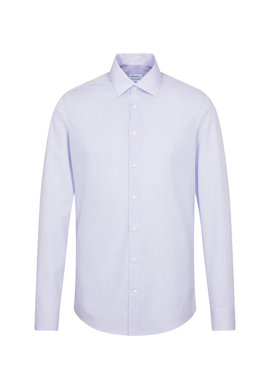 Seidensticker Men's Non-iron Poplin Business Shirt in Slim with Kent-Collar Shirt,Blue (Hellblau 11),41