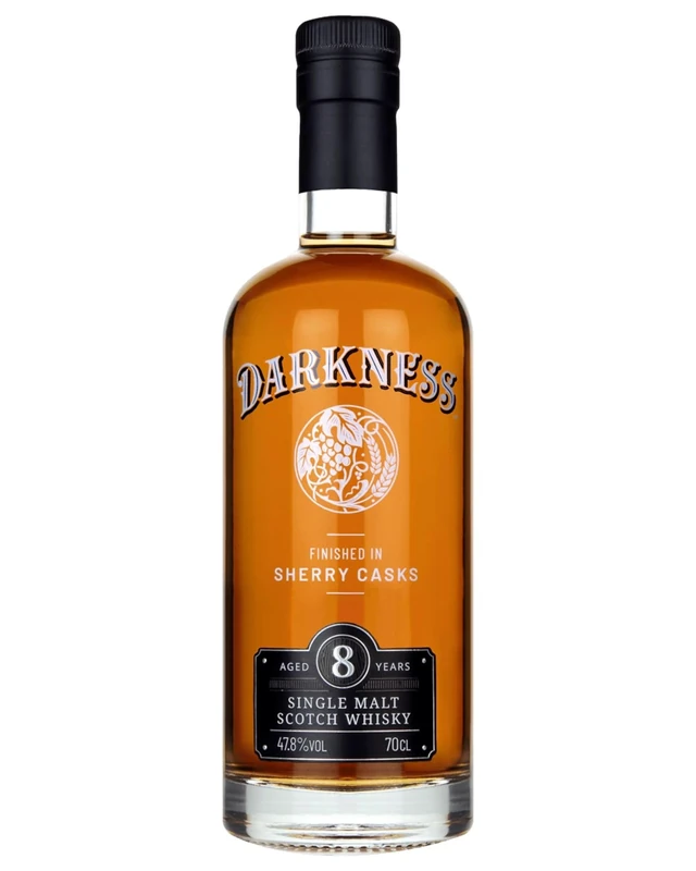 Darkness 8 Year Old Whisky, 70cl - 47.8 Percent ABV Single Malt Scotch Whisky - Non-Chill Filtered Intensely Sherried Scotch