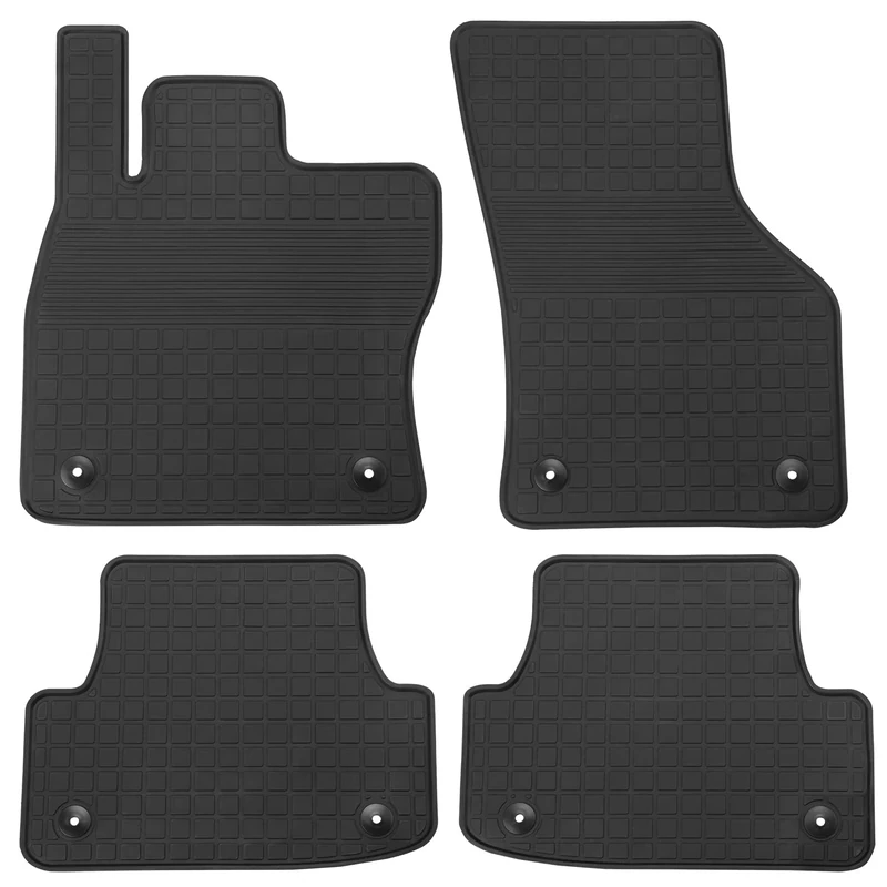 San Auto Car Floor Mat Rubber Custom Fit for Audi A3 / S3 2015-2020 / A3 Sportback E-TRON 2016-2019 / RS3 2017-2020 Full Black Auto Floor Liners All Weather Heavy Duty Odorless