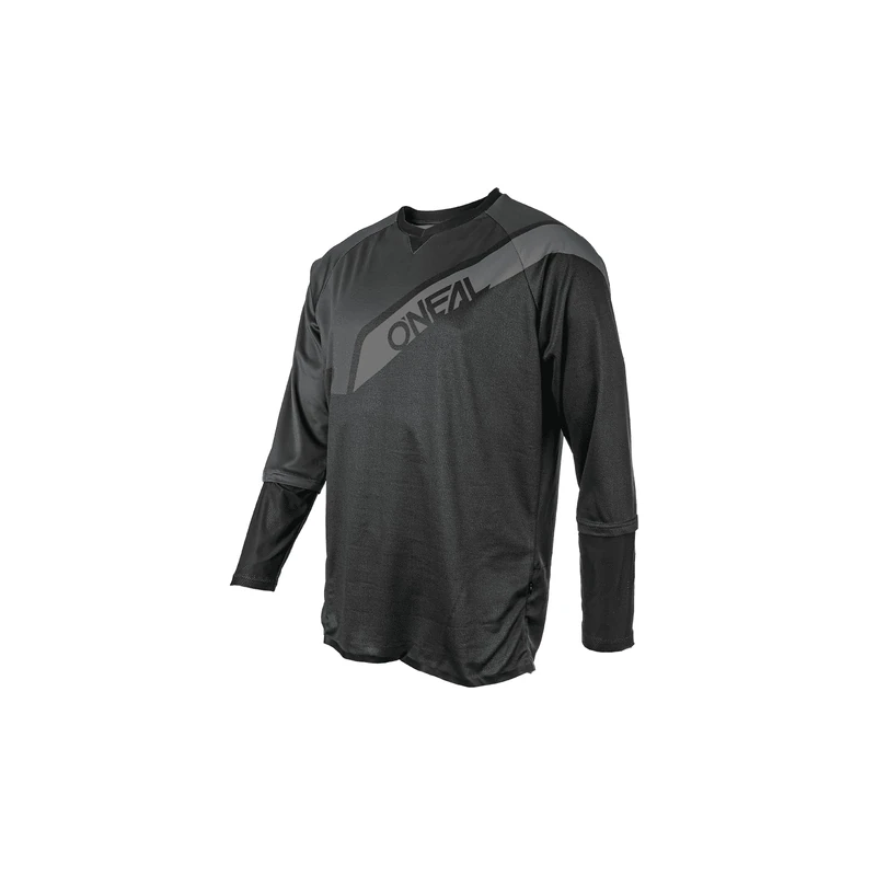 O'Neal | Long Sleeve MTB Jersey | MX MTB Motocross Enduro | Quick Dry, Breathable, Flat Seams, Mesh Inserts | Tobanga Jersey | Adult | Black Grey | Size S