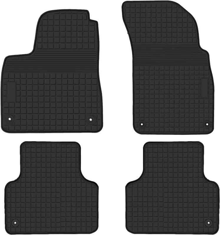 SAN AUTO Car Floor Mat Rubber Custom Fit for for Audi Q7 2017 2018 2019 2020 2021 2022 Full Black Auto Floor Liners All Weather Heavy Duty Odorless