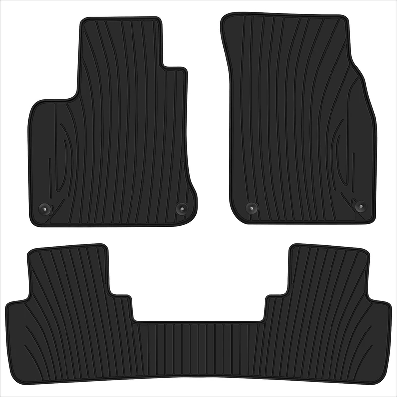San Auto Car Floor Mats Custom Fit for Porsche Cayenne 2019 2020 2021 Full Black Rubber Auto Floor Liners Set Waterproof All Weather Heavy Duty Odorless