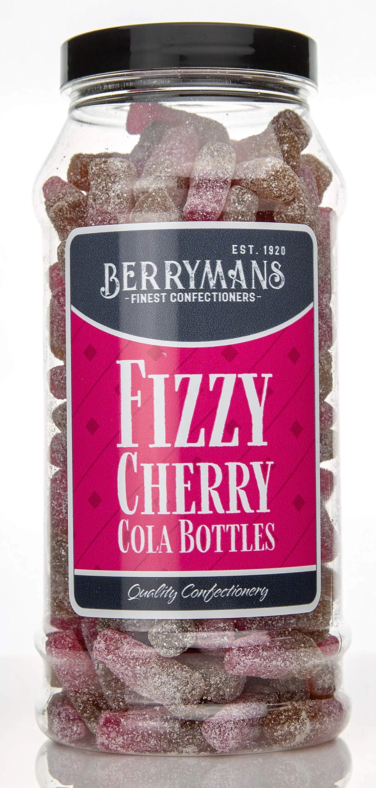 Original Fizzy Cherry Cola Bottles Retro Sweets Gift Jar By Berrymans Sweet Shop - Classic Sweets, Traditional Taste.