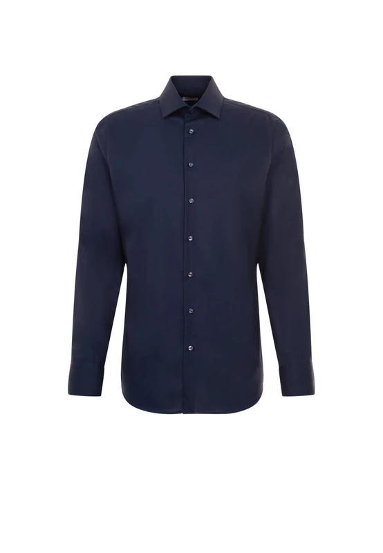Seidensticker men's business shirt - shaped fit - non-iron - Kent collar - long sleeve - 100% cotton - Image 1