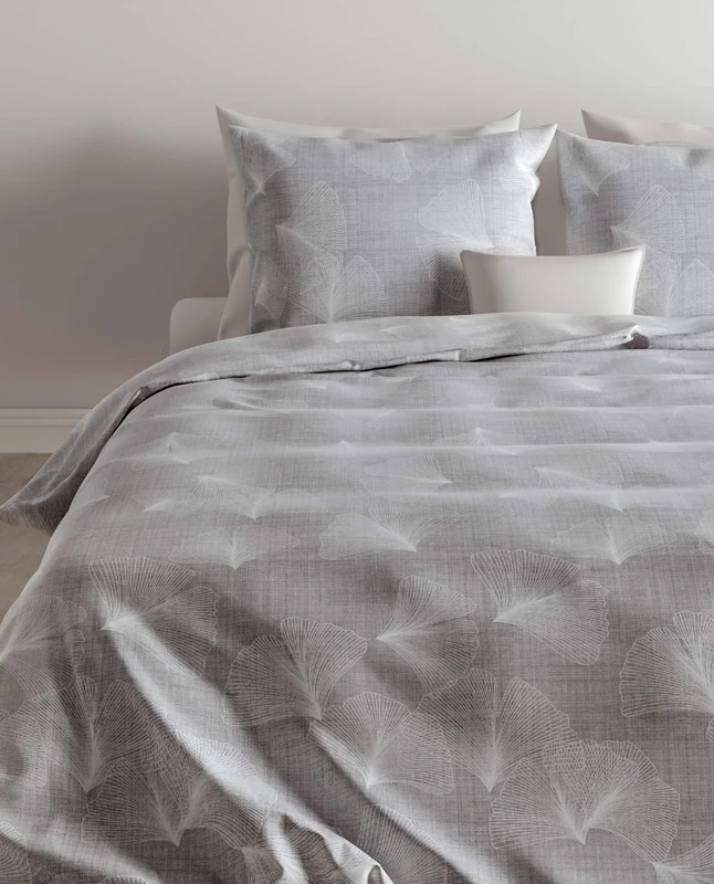 Zo.Home Saskia Duvet Cover, 100% Cotton Satin, Grey, 200 x 220 cm, 1.0 Pieces