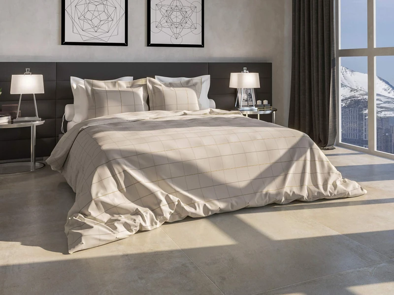 Yellow Felicia Duvet Cover, 100% Cotton Flannel, Natural, 200 x 220 Cm, 1.0 Pieces - Image 1