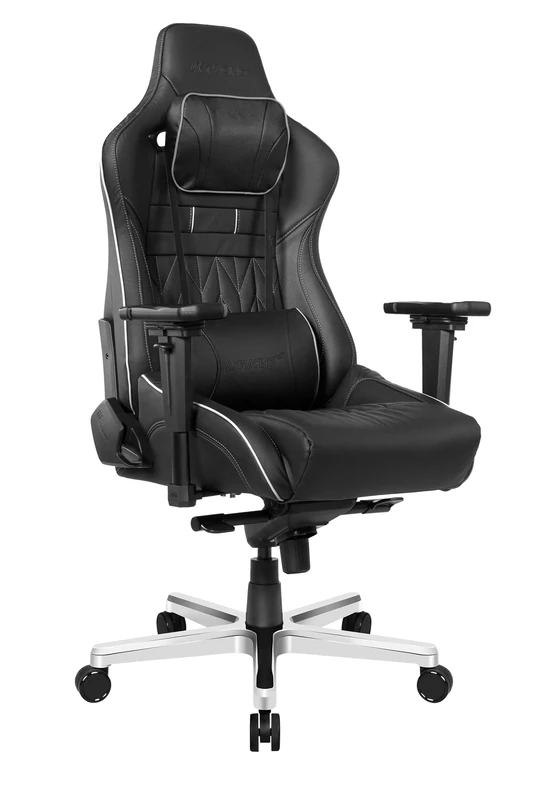 AKRacing Master PRO Deluxe Gaming Chair, textured genuine leather, Black/Black, 5 Years Manufacturer Warranty - Image 1