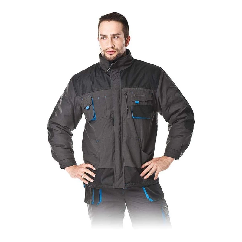 Leber&Hollman LH-Fmnw-J_Sbnl Formen Protective Insulated Jacket, Steel-Black-Blue, Large Size