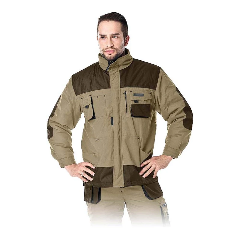 Leber&Hollman LH-Fmnw-J_Be3Xxxl Formen Protective Insulated Jacket, Beige-Brown-Black, XXXL Size
