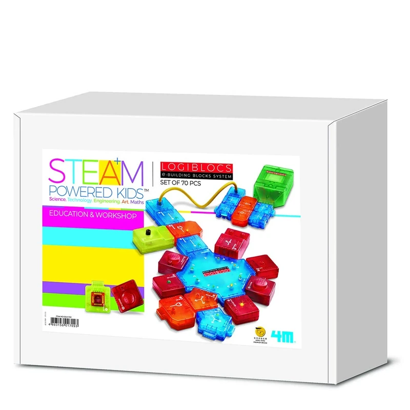 4M 401709 Logiblocs School Kit, Multi Colour - Image 1