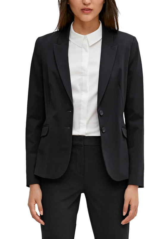 Comma Women's 85.899.54.0967 Suit Jacket, Black (Schwarz), 14 (Manufacturer Size: 40) - Image 1