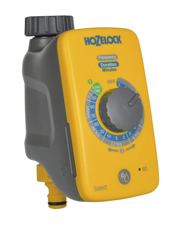 HOZELOCK - Watering Timer Select Controller : Automatic Watering, Easy To Use, 16 Pre-installed Programs, 2 to 60min Watering up to 4 Times A Day, Manual Watering Function [2220 1240]