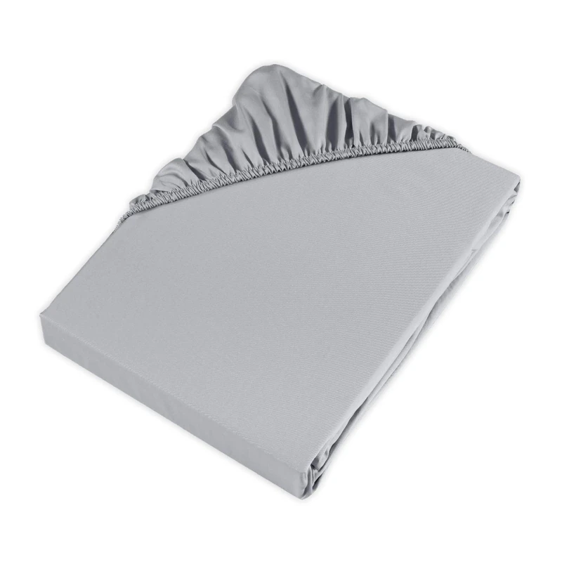 Möve fitted sheet 200 x 200 x 30 cm made of 100% cotton satin (300 tc), moonlight