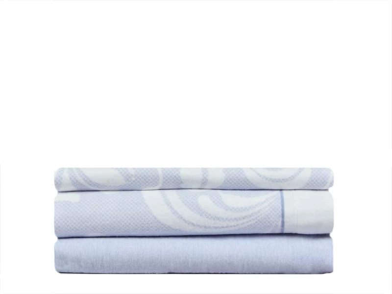 MI CASA 180 cm 4 Pieces, S.Flannel Janin Bed 180cm Blue 4pcs, S.FRANELA JANIN CAMA 180CM Azul 4PZS