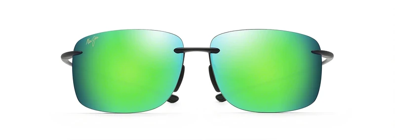 Maui Jim Unisex Hema Sunglasses, Mauigreenr Hema Black Mat, L