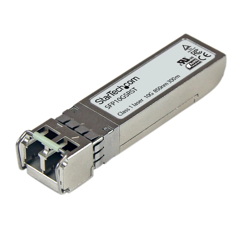 StarTech.com MSA Uncoded Compatible SFP+ Module - 10GBASE-SR - 10GbE Multi Mode Fiber (MMF) Optic Transceiver - 10GE Gigabit Ethernet SFP+ - LC 300m - 850nm - DDM (SFP-10GBASE-SR-ST)