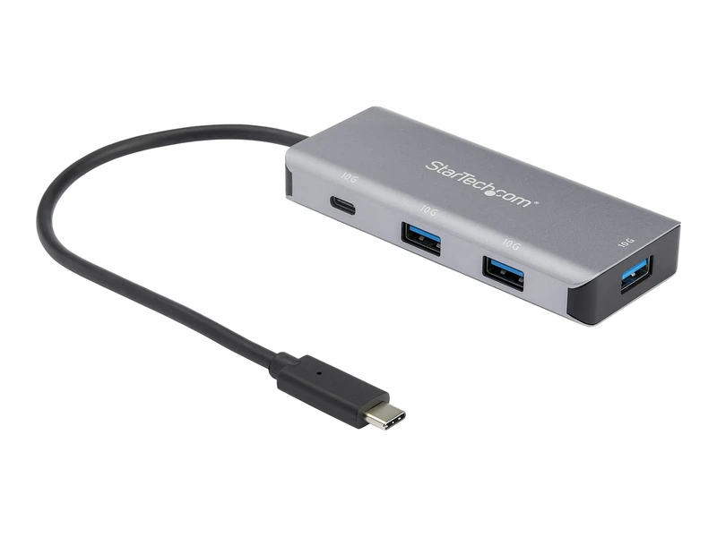 StarTech.com 4 Port USB C Hub w/ 3x USB A & 1x USB C - SuperSpeed 10Gbps USB Type-C 3.1/3.2 Gen 2 Hub - USB Bus Powered - Compact USB-C to USB Adapter Hub - Portable/Laptop Hub - Aluminum (HB31C3A1CB)