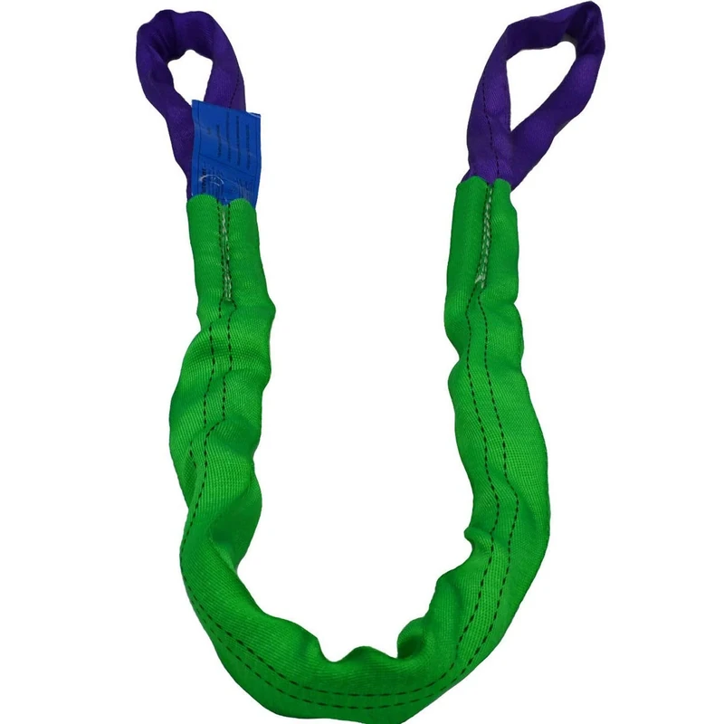 YUZENET 2"x 8' Lifting Sling Straps Polyester Heavy Duty Web Slings 4400 Lbs Vertical, 3520 Lbs Choker, 8800 Lbs Basket (Green/Purple)
