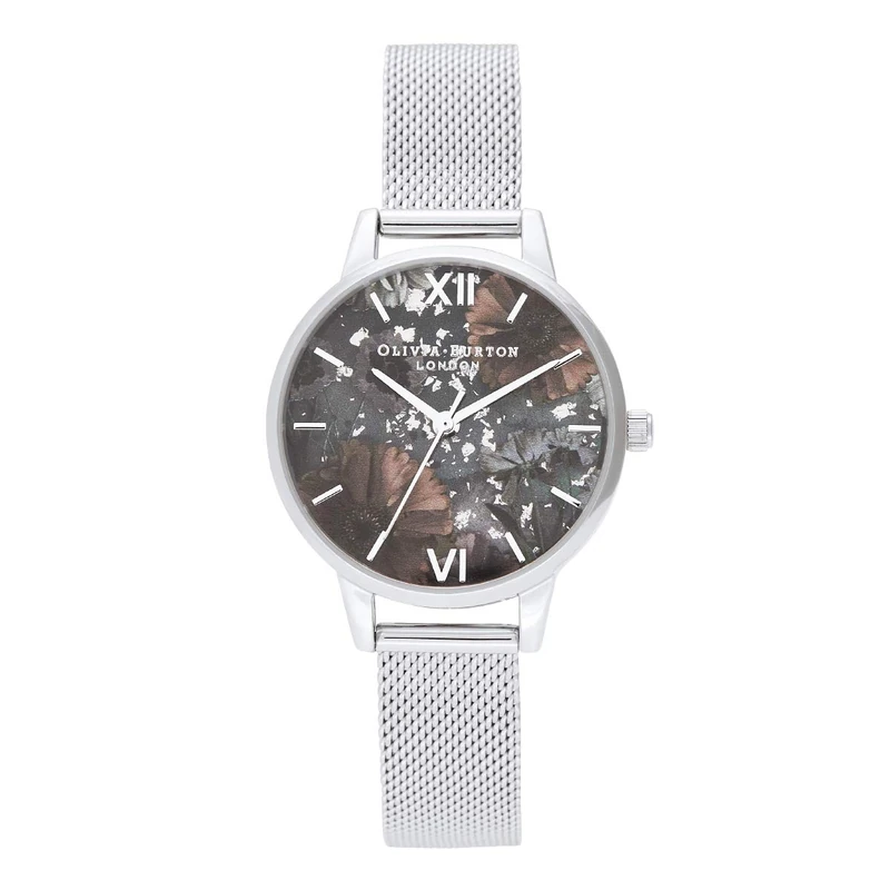 Olivia Burton Analogue Quartz Watch for Women Celestial Collection with Silver Stainless Steel Mesh Bracelet - OB16GD23