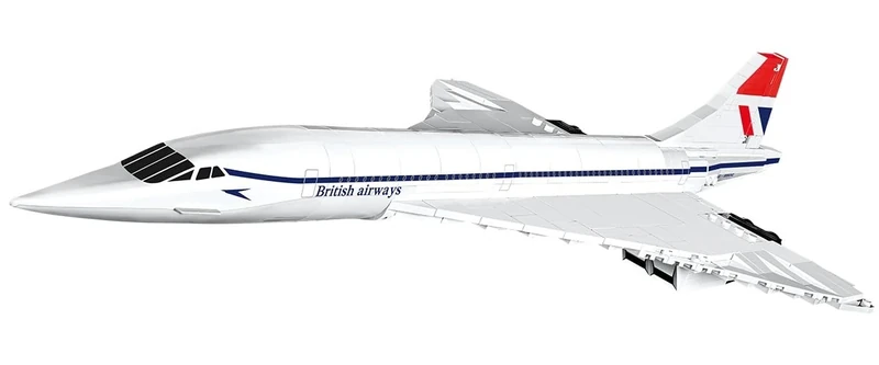 G-BBDG Concorde, Länge: 53 cm, Breite: 27 cm, Höhe: 12,5 cm, White