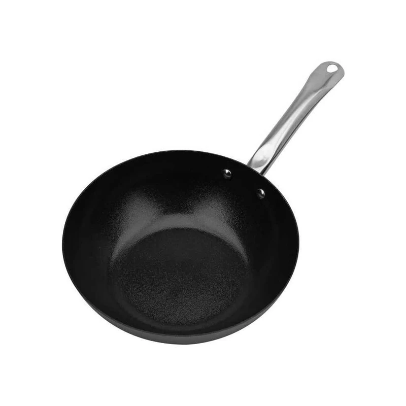 GSW Avanti 166706 Wok Pan 28 cm Carbon Steel Rustproof Stainless Steel Black