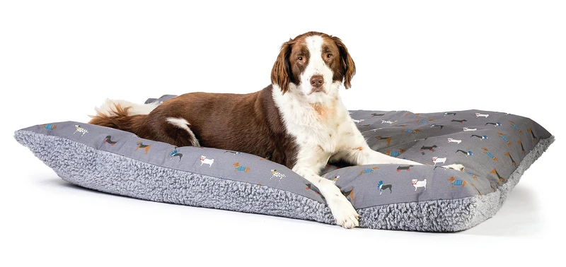 FatFace Marching Dogs Grey Super Soft Deluxe Pet Dog/Puppy Sustainable Duvet Medium