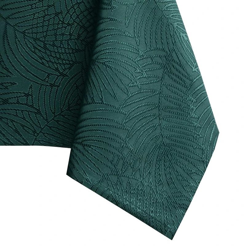 AmeliaHome Gaia Lotus Effect Water-Repellent Polyester Tablecloth 140 x 340 cm Green
