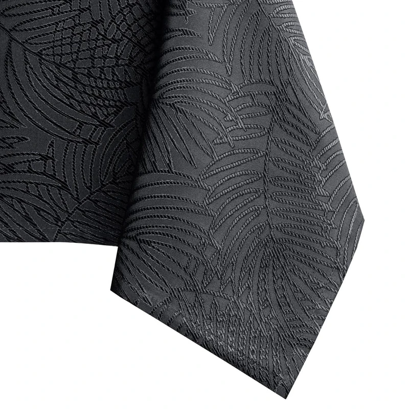 AmeliaHome Gaia 616913 Lotus Effect Water-Repellent Polyester Tablecloth 140 x 500 cm Anthracite Gaia