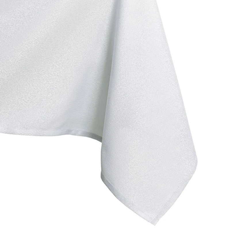 AmeliaHome Lotus Effect Water-Repellent Polyester Tablecloth 140 x 240 cm Empire White