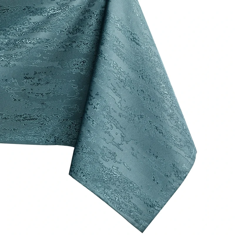 AmeliaHome Vesta 449591 Tablecloth 140 x 180 cm Lotus Effect Water-Repellent Snakeskin Pattern Petrol