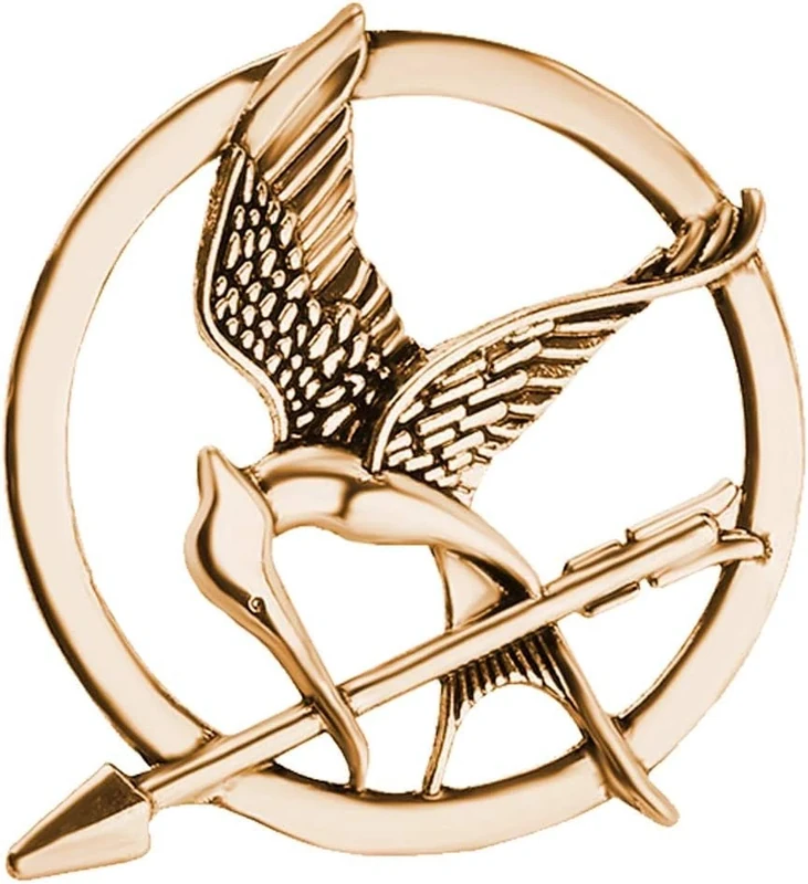 PSL Golden Hunger Games Mockingjay Pin - Rich Gold Enamel, 3.5 cm